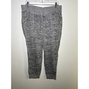 Athleta gray jogger sweatpants womens large workout athleisure lounge cozy